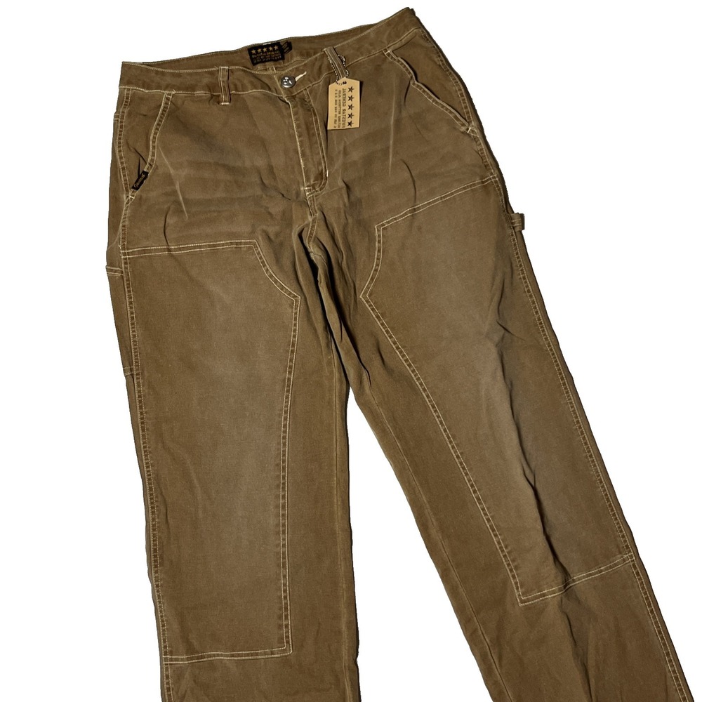 Fivestar General Womens Double Knee Utility Carpenter Pants Brown Tan Size 13/31